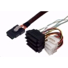 Mini SAS (SFF-8087) to 4 x SAS 29-Pin (SFF-8482) + 4 x Molex 4 pin Power, 1m - 4