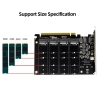 Quad (4) NVME Drive Adapter from M.2 to PCIE x16 with Fan - 5