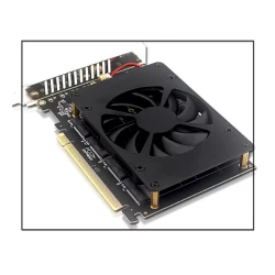 Quad (4) NVME Drive Adapter from M.2 to PCIE x16 with Fan - 3