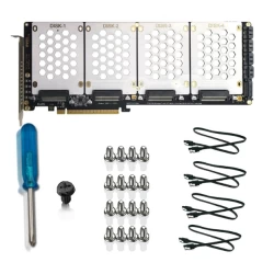 Adaptor NVMe 4 x U.2 la PCIe x16 - 3