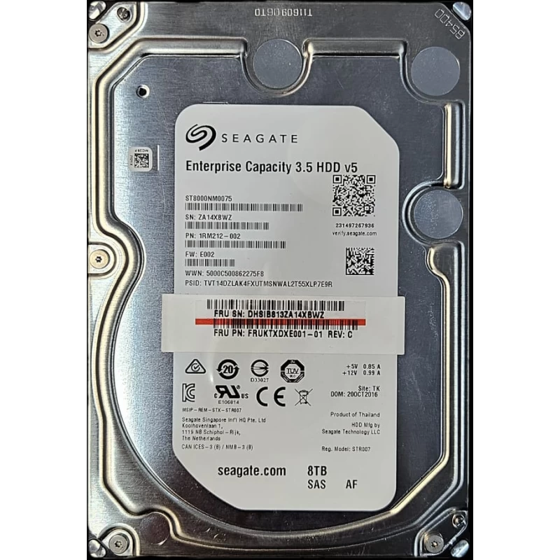 8TB SAS 12Gbps 256MB 3.5" 7.2k RPM Seagate Enterprise ST8000NM0075 - 1