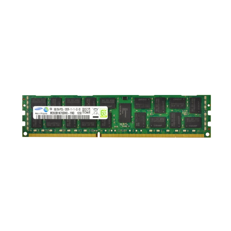 Memorie Server Low Voltage 8GB Single Rank x4 PC3L-12800R DDR3-1600 Registered - Samsung M393B1K70DH0-YK0 - 1