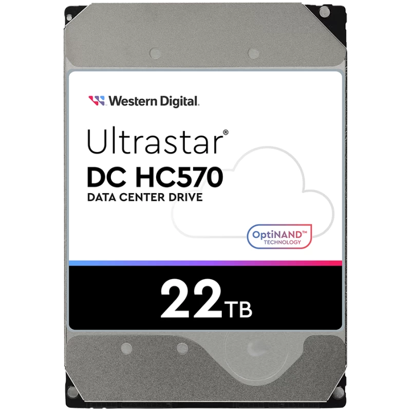 HDD Server WD Ultrastar DC HC570 22TB 512e SE, 3.5", 512MB, 7200RPM, SATA, NP3, SKU: 0F48155 - 1