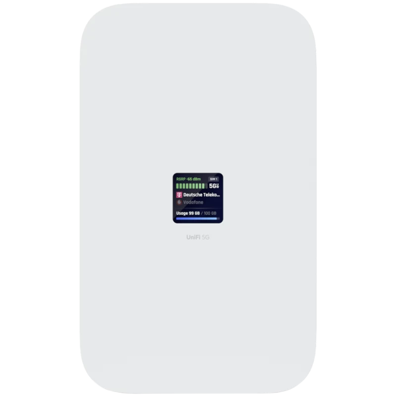 Ubiquiti UniFi U5G-Max high-performance 5G (3.4 Gbps) modem for any Unifi deployment. Instantly adopt through any UniFi PoE port