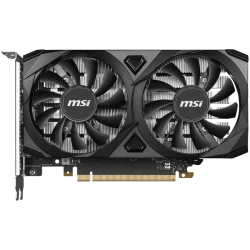 MSI Video Card Nvidia GeForce RTX 3050 VENTUS 2X E 6G OC, 6GB GDDR6, 96bit, Boost: 1492 MHz, 2304 CUDA Cores, PCIe 4.0, 1x DP 1.