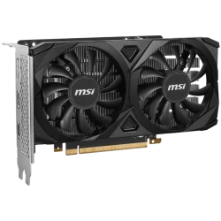 MSI Video Card Nvidia GeForce RTX 3050 VENTUS 2X E 6G OC, 6GB GDDR6, 96bit, Boost: 1492 MHz, 2304 CUDA Cores, PCIe 4.0, 1x DP 1.