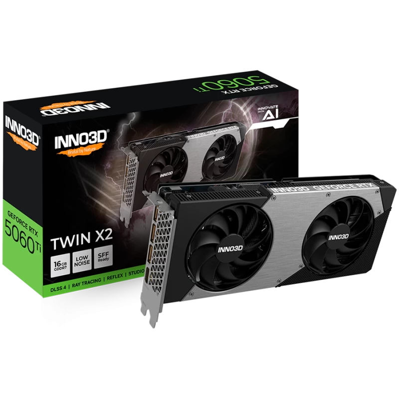 INNO3D GeForce RTX 5060 Ti Twin X2 16GB GDDR7 128-bit HDMI 3x DP - 1