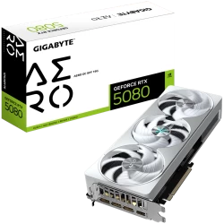 GIGABYTE Video Card NVIDIA GeForce RTX 5080 AERO OC SFF 16G (16GB GDDR7/256bit, PCI-E 5.0, Recommended PSU 850W, 16Pin Power con