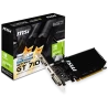 MSI Video Card GeForce GT 710 DDR3 2GB/64bit, 954MHz/1600GHz, PCI-E 2.0 x16, HDMI, DVI-D, Active cooling(1xfan), Low-profile, Re