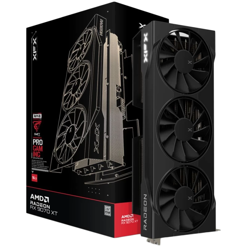 XFX Swift AMD Radeon RX 9070XT Triple Fan 16GB GDDR6 256-bit HDMI 3xDP | ITSTOC - RX-97TSWF3B9