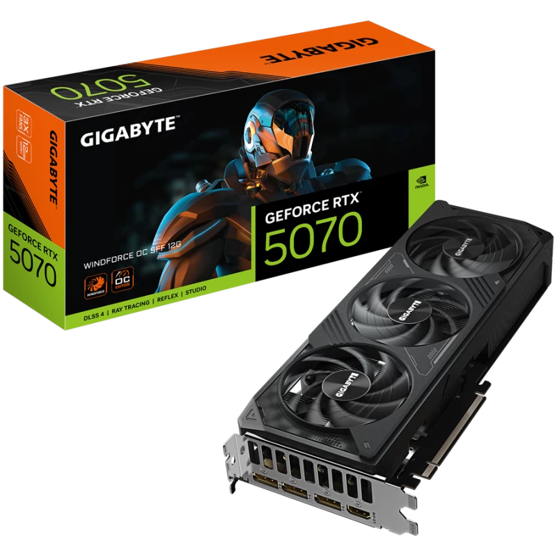 GIGABYTE Video Card NVIDIA GeForce RTX 5070 WINDFORCE OC SFF 12G (12GB GDDR7/192bit, PCI-E 5.0 | ITSTOC - GV-N5070WF3OC-12GD