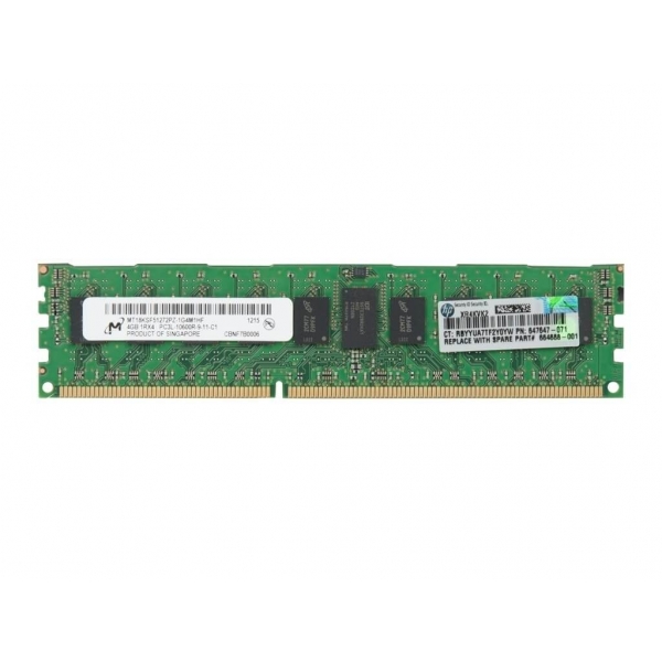 Memorie Server 4GB PC3L-10600R DDR3 1Rx4 1333 MHz ECC Registered HP 647647-071 - 1 - Server Memory - 69,62 lei