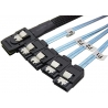 Cablu Mini SAS (SFF 8087) la 4 x SATA, 1 m  - 1