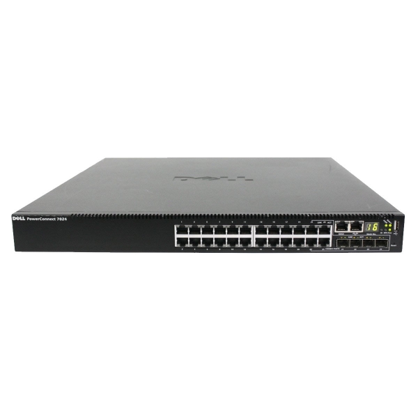 Switch PowerConnect 7024, 24 x 10/100/1000 + 4 x SFP (Combo), Management Layer 3, Modul Stacking, Modul Uplink SFP+ (10G) Dell -
