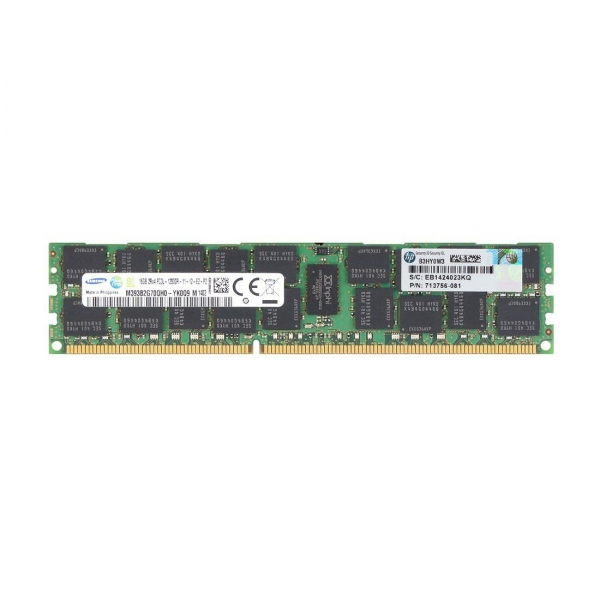 16GB (1x16GB) Dual Rank x4 PC3L-12800R (DDR3-1600) Registered HP Low Voltage Memory - 713756-081 715284-001 HP - 1