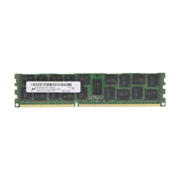 Low Voltage 16GB Server Ram Module (1x16GB) Dual Rank x4 PC3L-12800R (DDR3-1600) Registered - Micron MT36KSF2G72PZ - 1